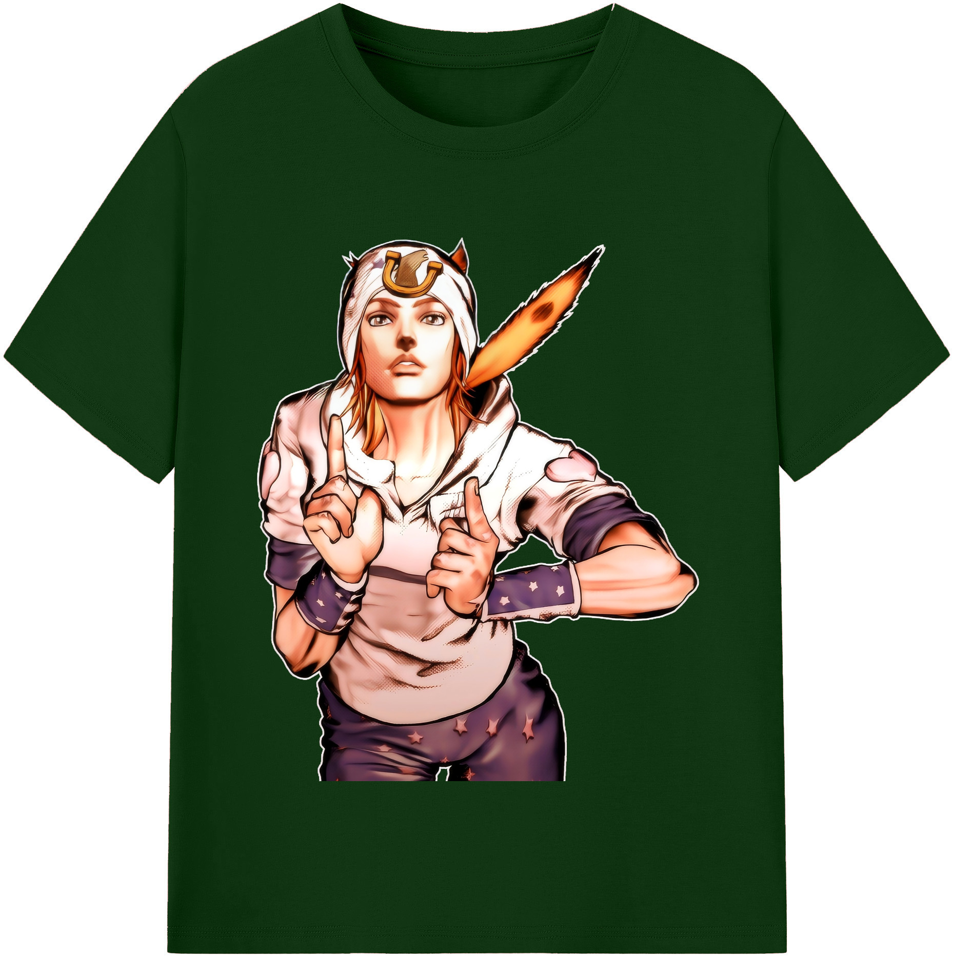 （画像用） ジョジョの奇妙な冒険 ジョナサン?ジョースター JoJo's Bizarre Adventure Jonathan Joestar 綿100％半袖Tシャツ（フロントプリント）